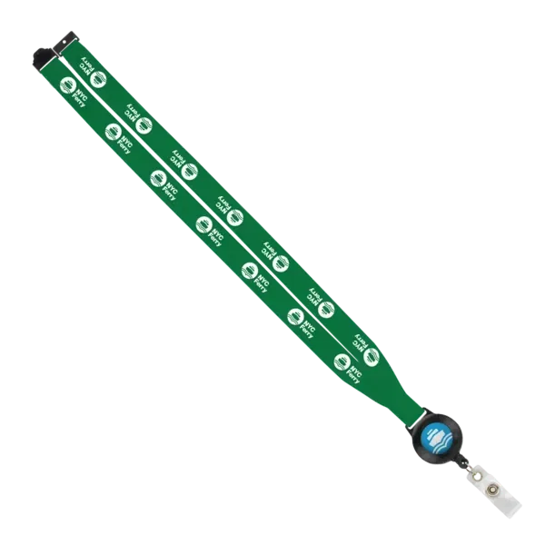 IMPORT 3/4" Polyester Lanyard with Retractable Badge Reel and IPH7 back of neck convenience release. — view 76