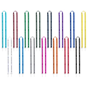 IMPORT Rush 1/2" Polyester 2-Ended Lanyard with Dual Sewn Silver Metal Split-Ring