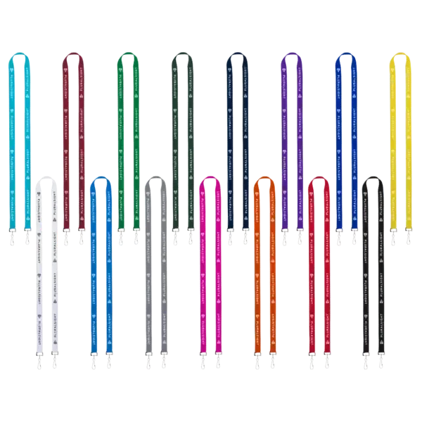 IMPORT Rush 1/2" Polyester 2-Ended Lanyard with Dual Sewn Silver Metal Split-Ring