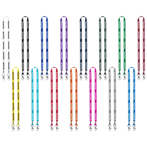 IMPORT Rush 1/2" Polyester 2-Ended Lanyard with Dual Silver Metal Crimp & Split-Ring