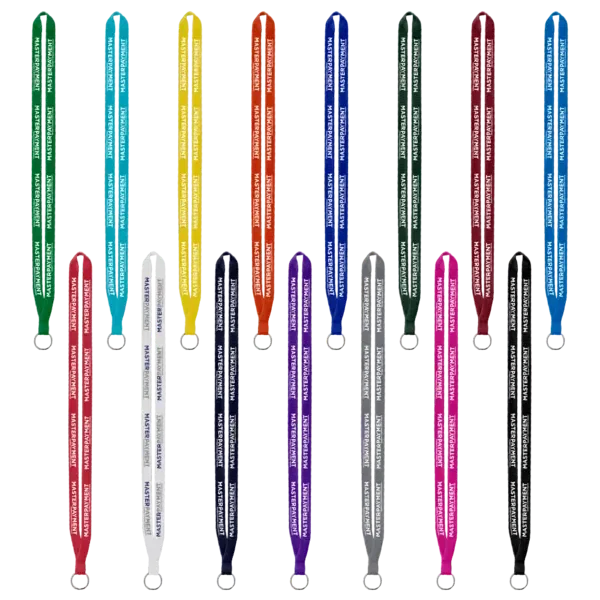 IMPORT Rush 1/2" Polyester Lanyard with Sewn Silver Metal Split-Ring