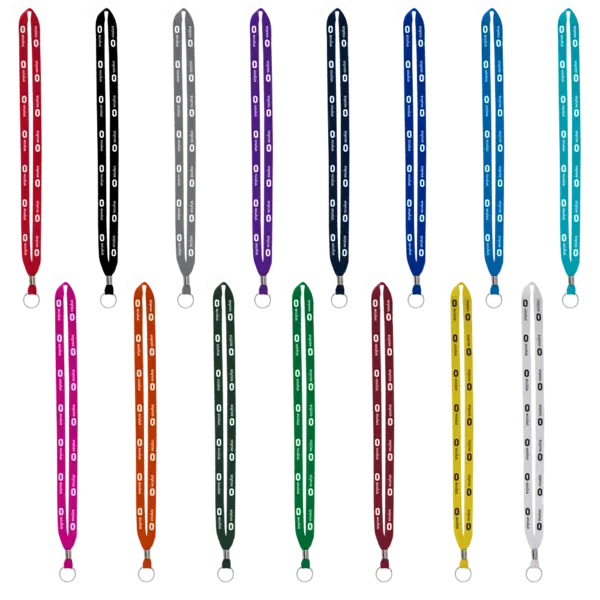 IMPORT Rush 1/2" Polyester Lanyard with Silver Crimp & Split-Ring