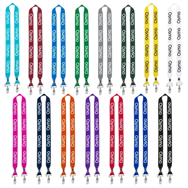 IMPORT Rush 1" Polyester 2-Ended Lanyard with Dual Silver Crimps & Split-Rings