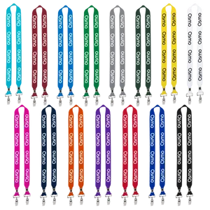 IMPORT Rush 1" Polyester 2-Ended Lanyard with Dual Silver Crimps & Split-Rings