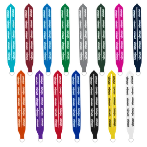 IMPORT Rush 1" Polyester Lanyard with Sewn Silver Split-Ring