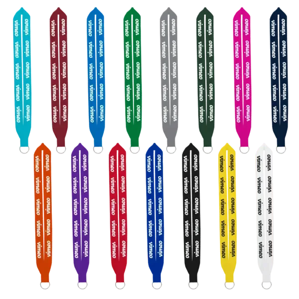 IMPORT Rush 1" Polyester Lanyard with Sewn Silver Split-Ring
