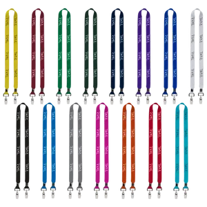 IMPORT Rush 3/4" Polyester 2-Ended Lanyard with Dual Silver Metal Crimp & Split-Ring