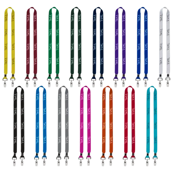 IMPORT Rush 3/4" Polyester 2-Ended Lanyard with Dual Silver Metal Crimp & Split-Ring