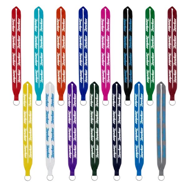 IMPORT Rush 3/4" Polyester Lanyard with Sewn Silver Metal Split-Ring