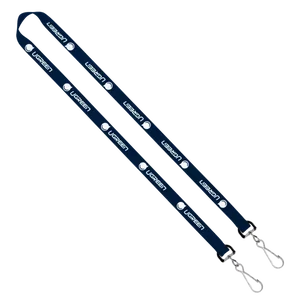 IMPORT Rush 5/8" Polyester 2-Ended Lanyard with Dual Sewn Silver Metal Split-Ring