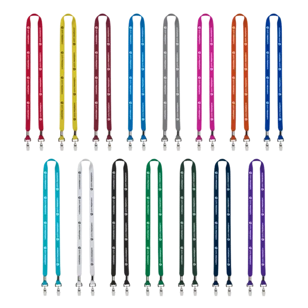 IMPORT Rush 5/8" Polyester 2-Ended Lanyard with Dual Silver Crimps & Split-Rings