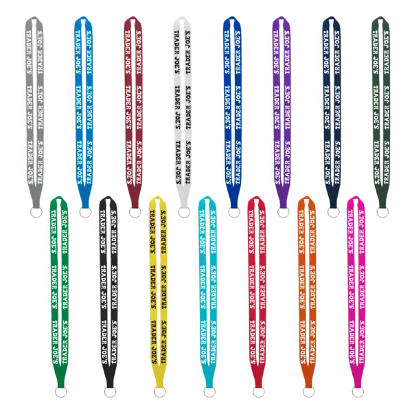 IMPORT Rush 5/8" Polyester Lanyard with Sewn Silver Metal Split-Ring