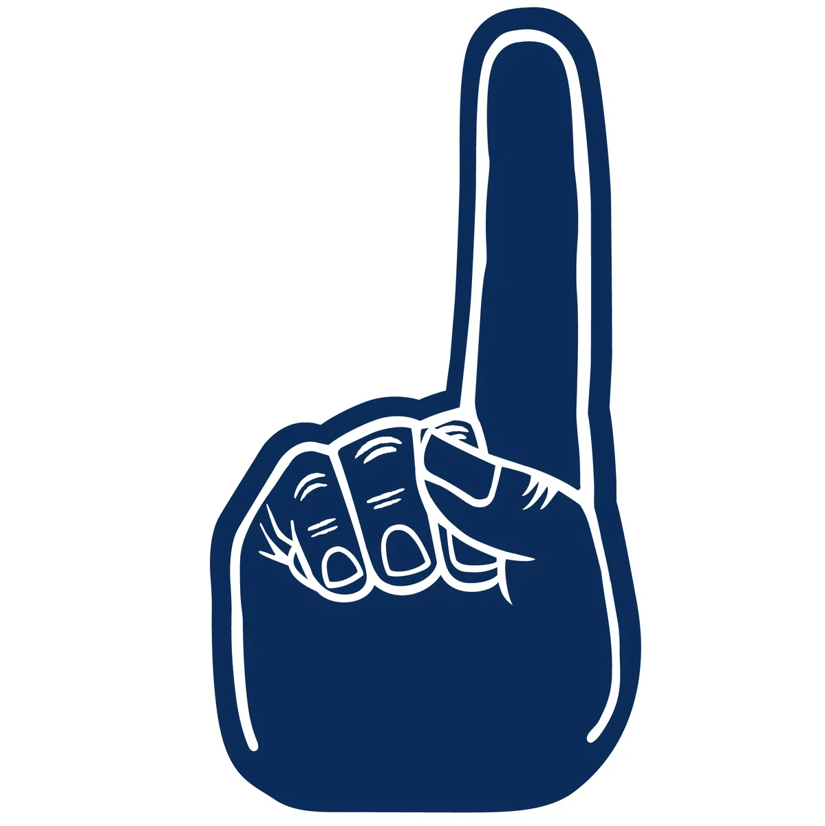 Imprinted #1 Foam Hand 14" — view 2