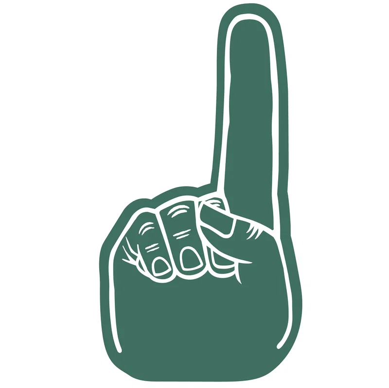 Imprinted #1 Foam Hand 14" — view 14