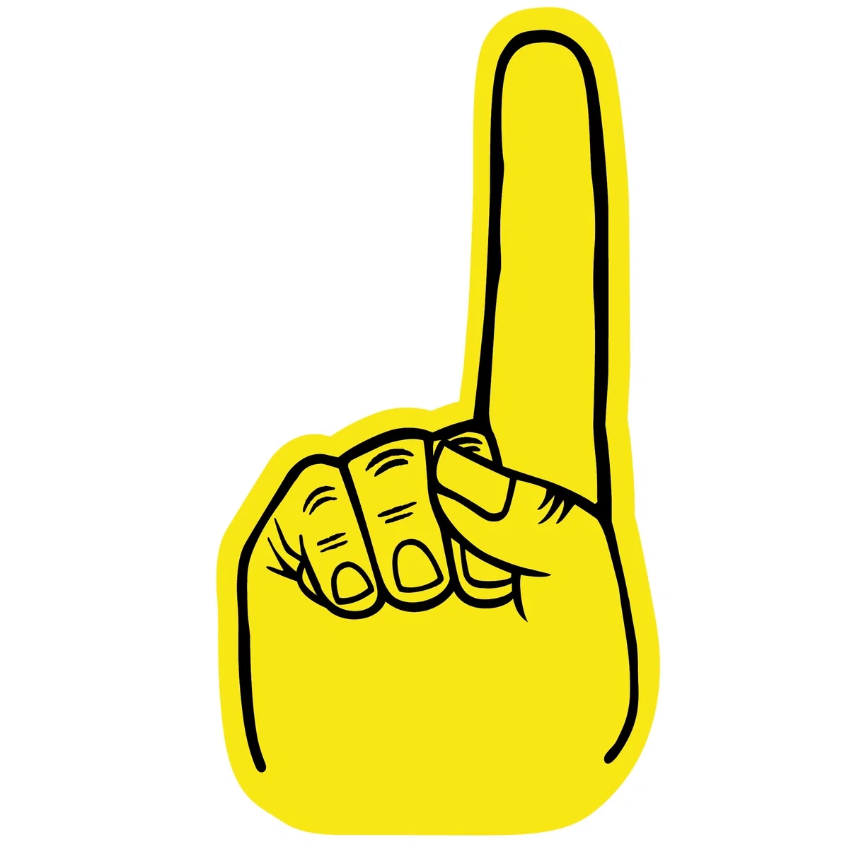 Imprinted #1 Foam Hand 14" — view 3