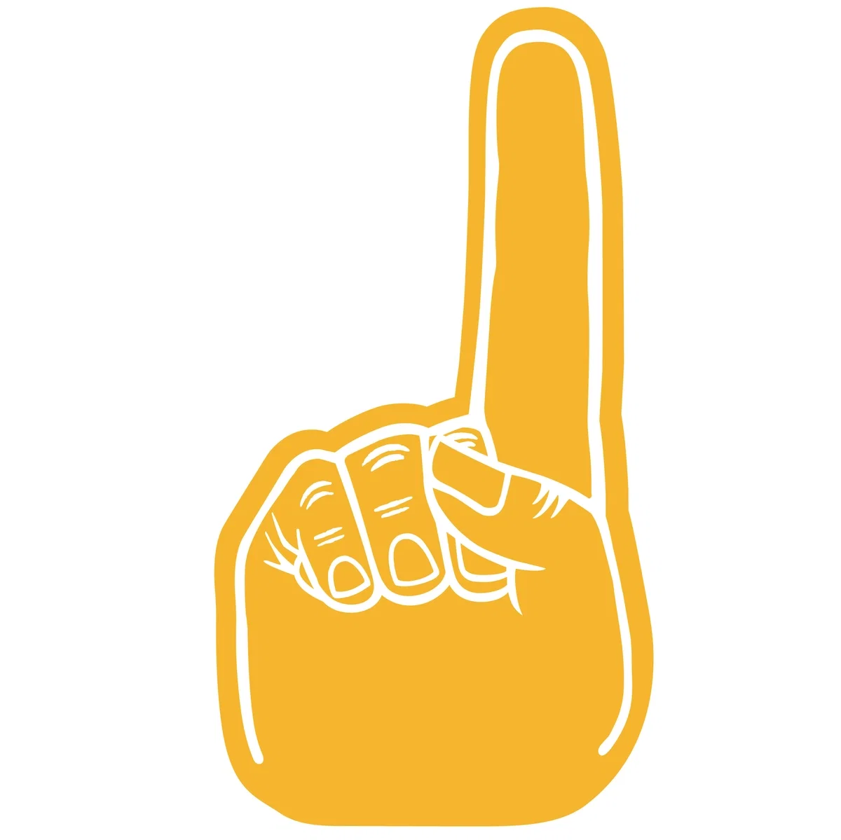 Imprinted #1 Foam Hand 14" — view 4