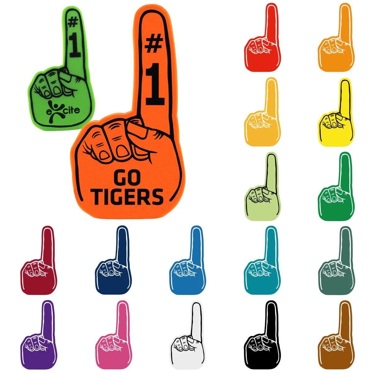 Imprinted #1 Foam Hand 14"