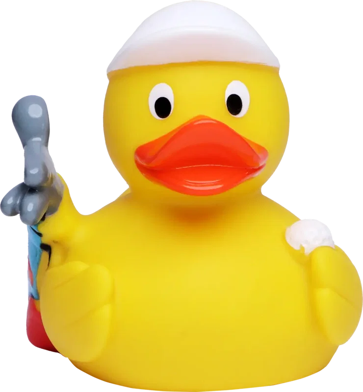 Imprinted Golf Rubber Duck — view 2