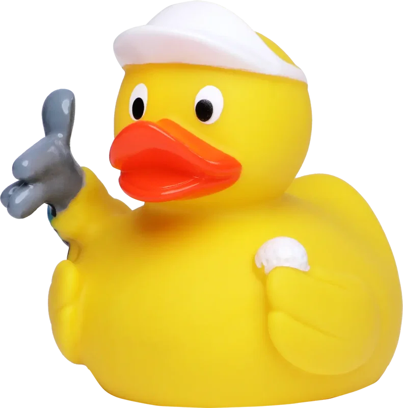 Imprinted Golf Rubber Duck — view 4