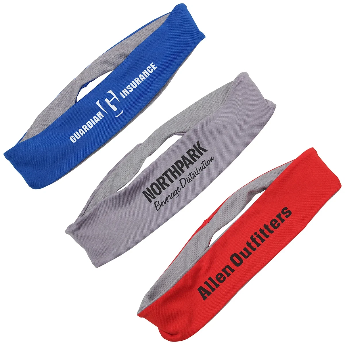 Impulse promotional cooling headband shown in alternate color for fitness events