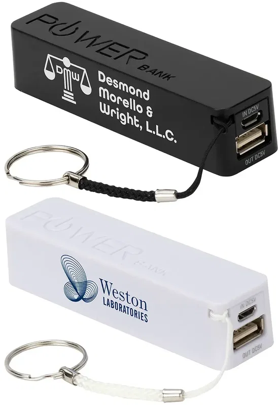 In-Style 2200mAh Power Bank, custom promotional charger front view with logo