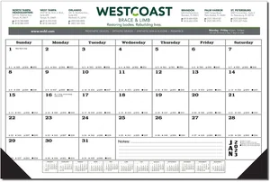 Full Color 12 Sheet Desk Pad Calendar (18"x12")
