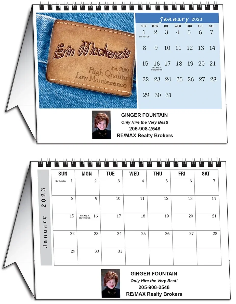 In The Image 12 Image Horizontal Tent Desk Calendar (8.5"x4.25") — view 2