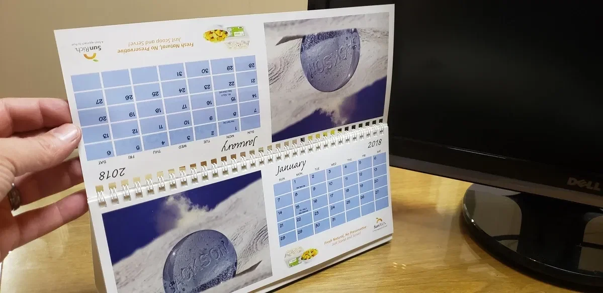 In the Image 12 Image Horizontal Desk Calendar (11"x4.5"/ Printed 2 Sides) — view 2