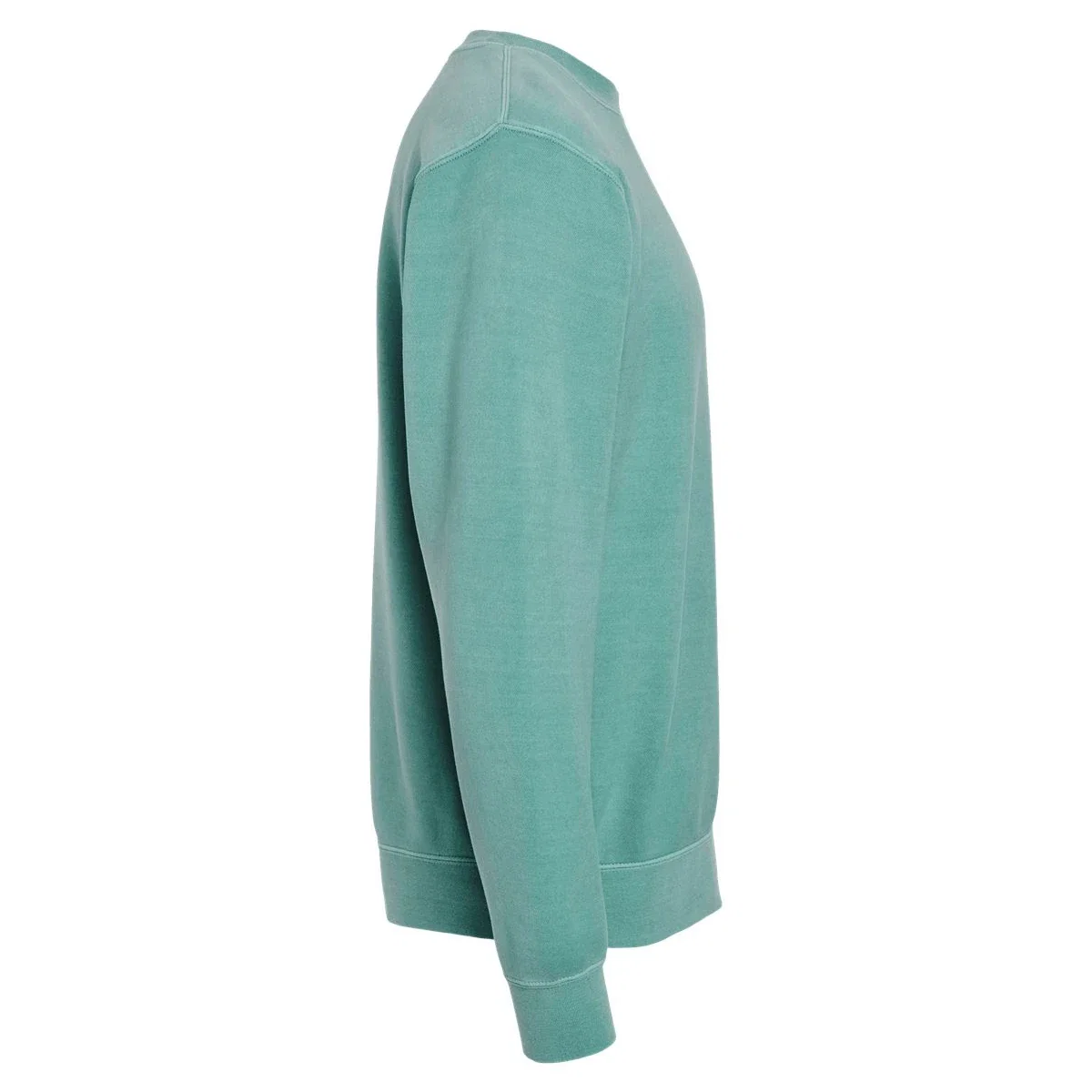Ivory tone of the long sleeve pullover displayed flat