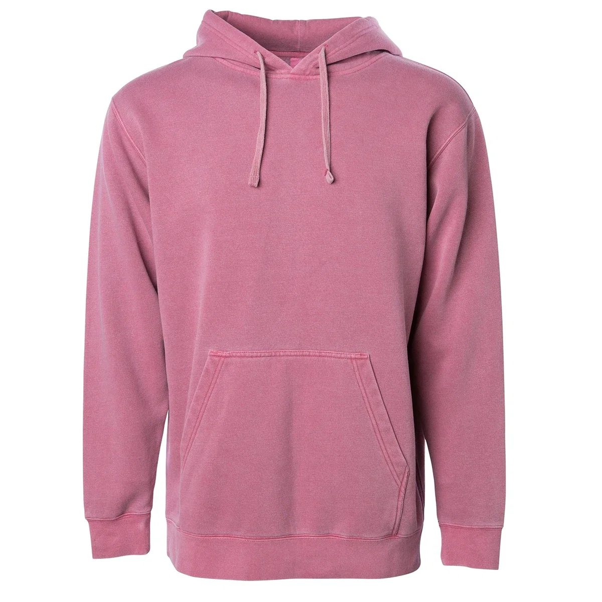 Light blue version of the hooded top on a plain background