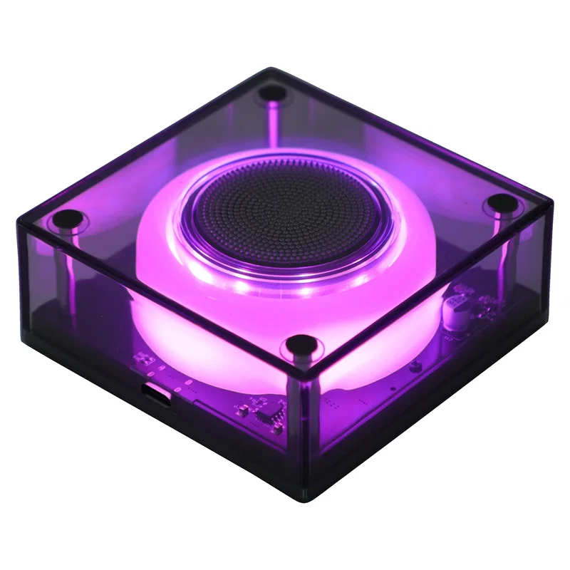 Back view of the Indigo Light-Up Wireless Speaker's control buttons and ports