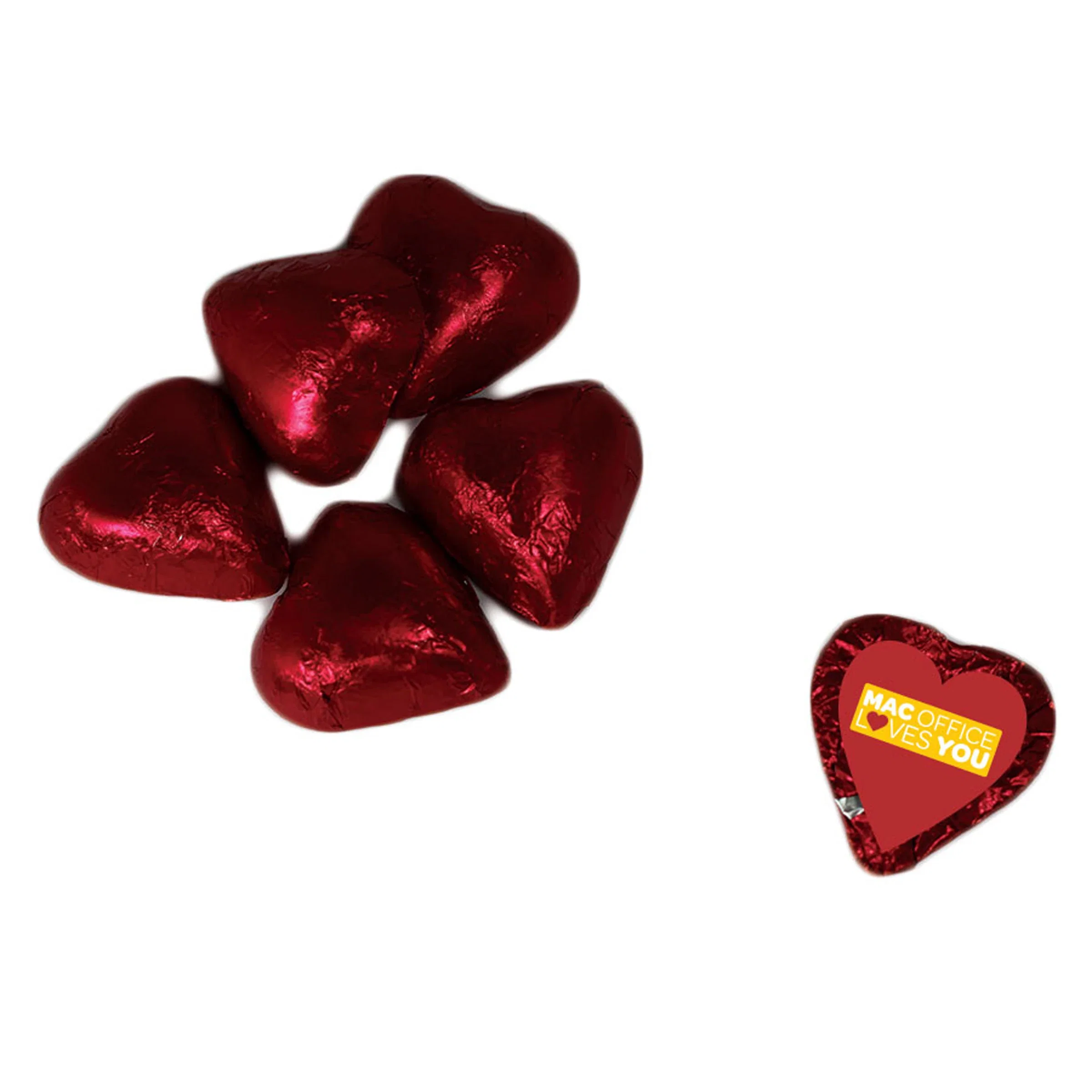 Single heart shown beside a scattered handful