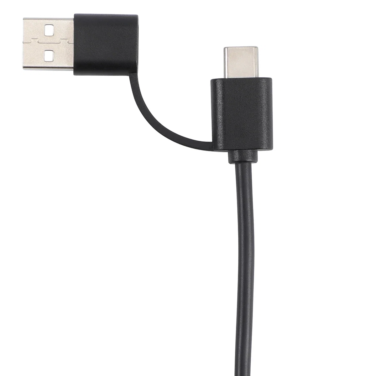 Infinity 5-in-1 Charging Cable in use, connected to a smartphone and smartwatch