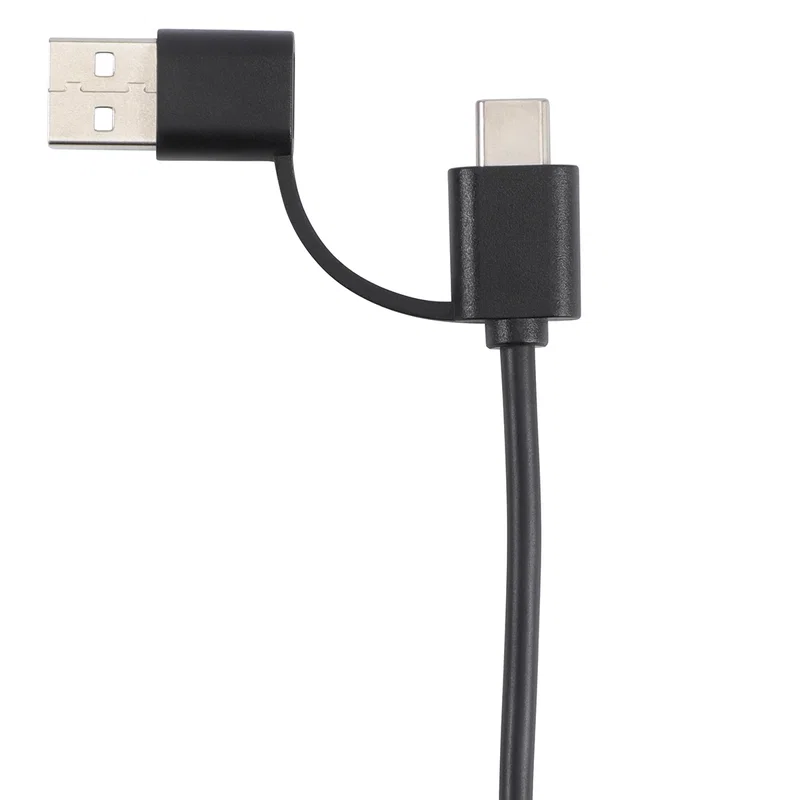Infinity 5-in-1 Charging Cable in use, connected to a smartphone and smartwatch