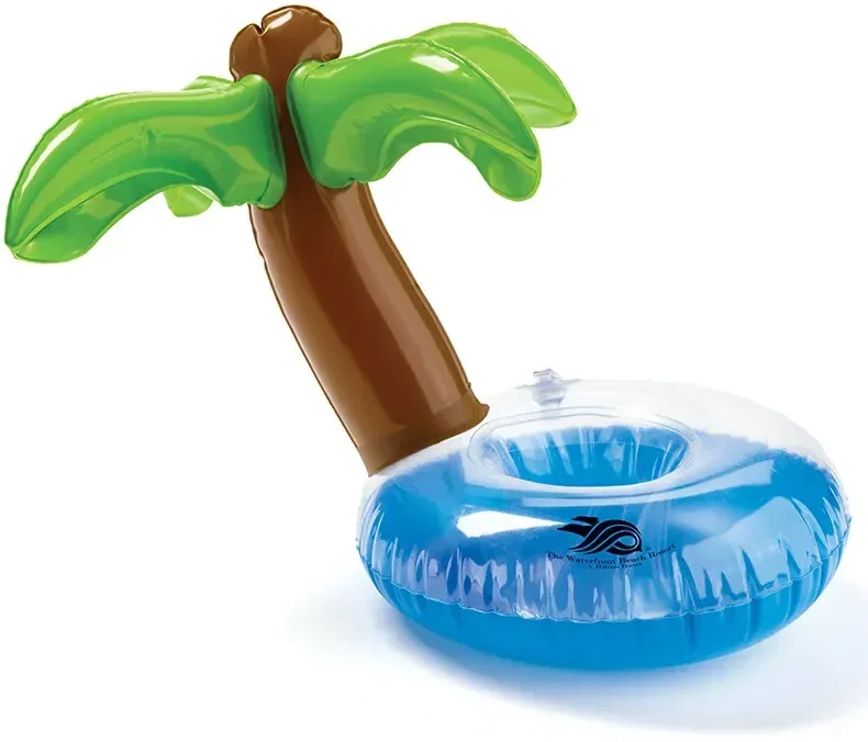 Inflatable 7" Palm Tree Lagoon Beverage Coaster — view 2