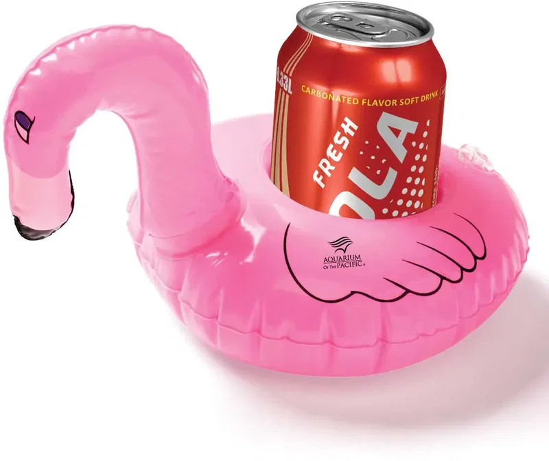 Inflatable Pink Flamingo Floating Coaster β view 1