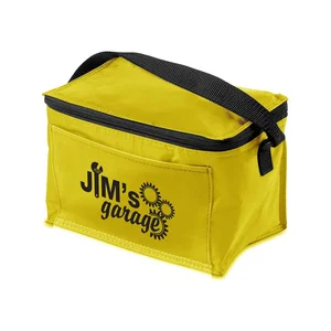 Palm Deluxe Insulated 6-Pack Cooler, 9" x 5.25" x 5.5" with Front Pocket, Full-Color Imprint
