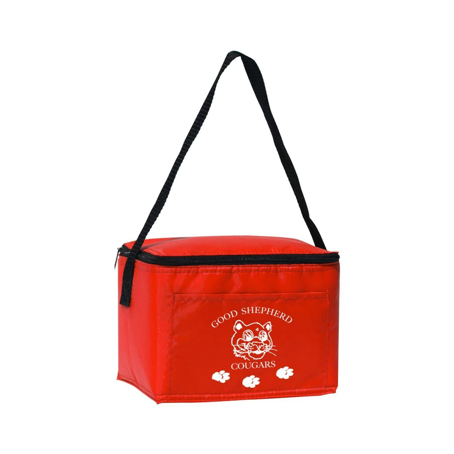 Insulated 6 Pack Cooler — Red — view 2