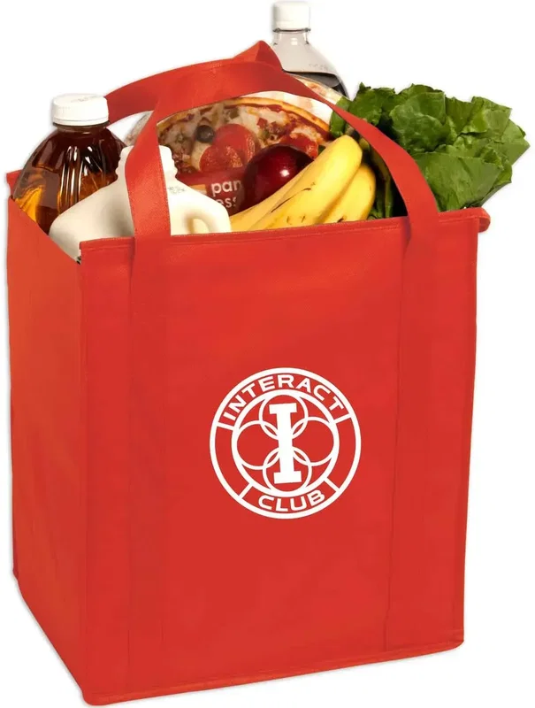 Custom Insulated Large Non-Woven Grocery Tote — view 5