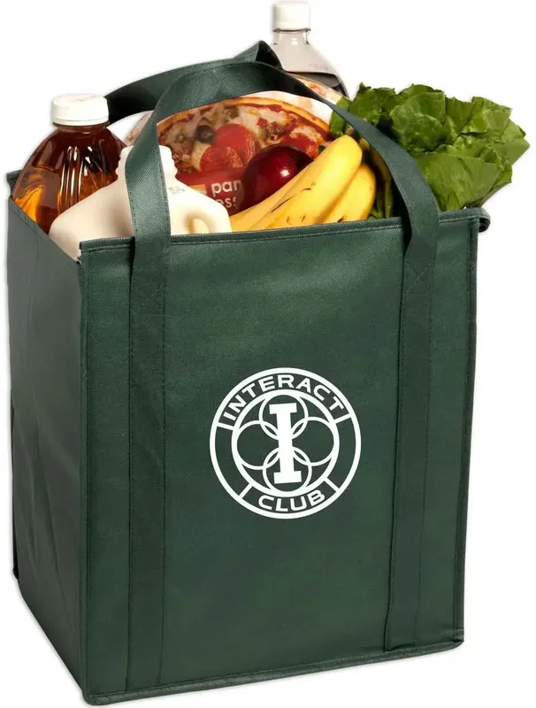 Custom Insulated Large Non-Woven Grocery Tote — view 8