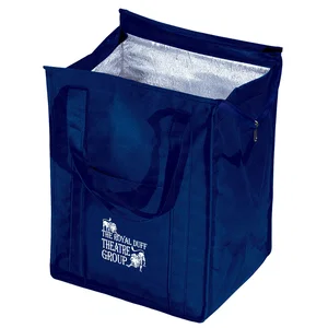 Insulated Polytex Tote with Zipper, 11.5" x 15.5" x 9.5" Polypropylene, Full-Color Imprint