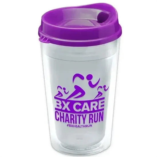 Insulated Transparent Tumbler with Sip Lid (16 oz.) — view 4