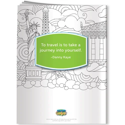 International Landmarks Combo Pack with imprinted six colored pencils