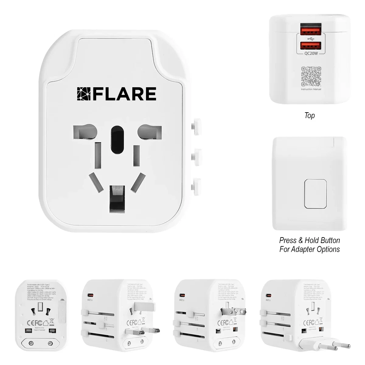 Outlet face shown from the front