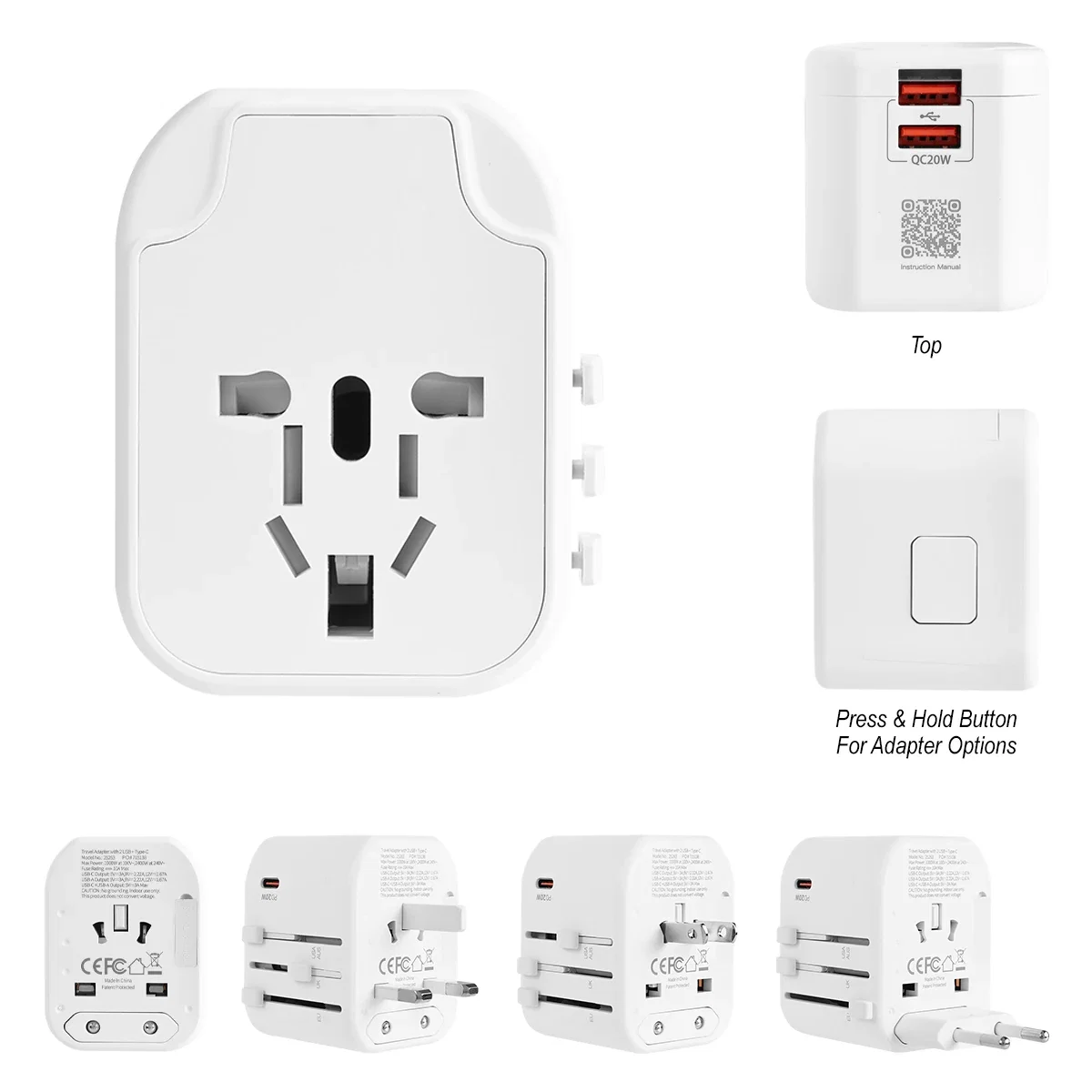 Compact converter sized for carry-on packing