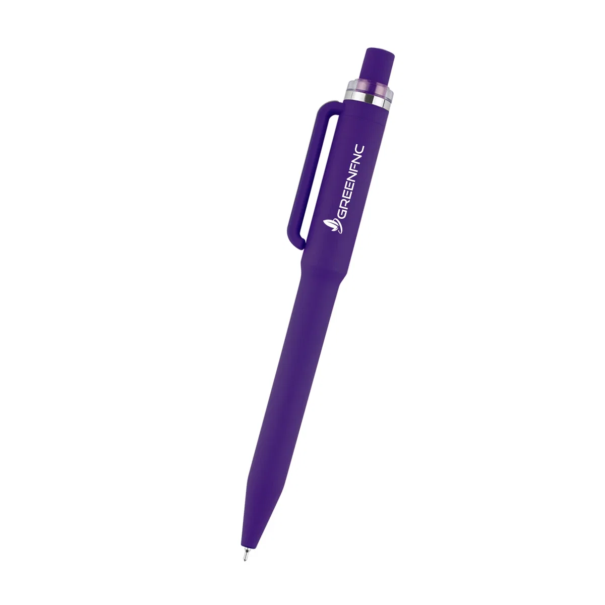 Purple pen laid flat for a full view