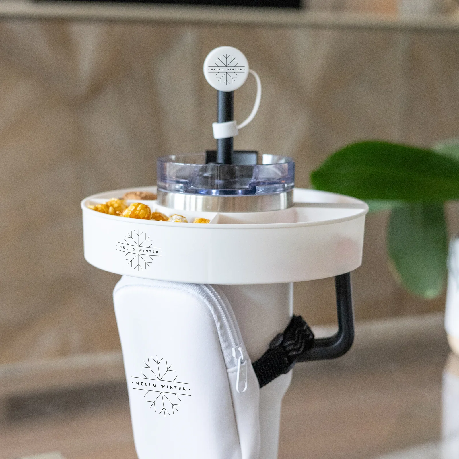 Straw topper detail included with the drinkware collection