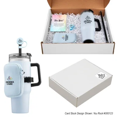 Three-piece gift set presented in a large box