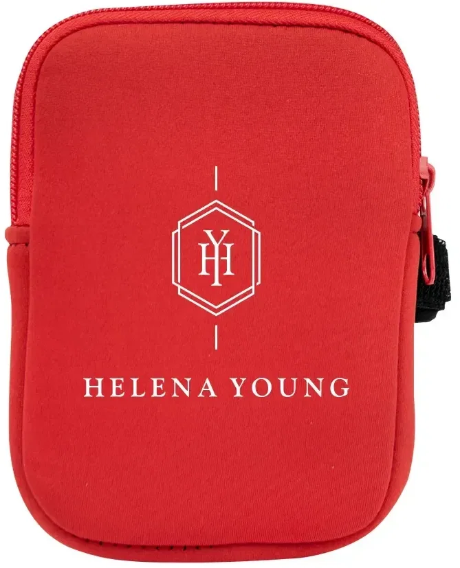 Intrepid water bottle pouch shown upright with the carry strap attached