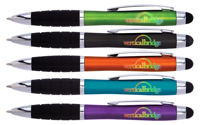 Inumbrate Light-Up Twist Stylus Pen. Light-up twist stylus pen with glowing logo for night events